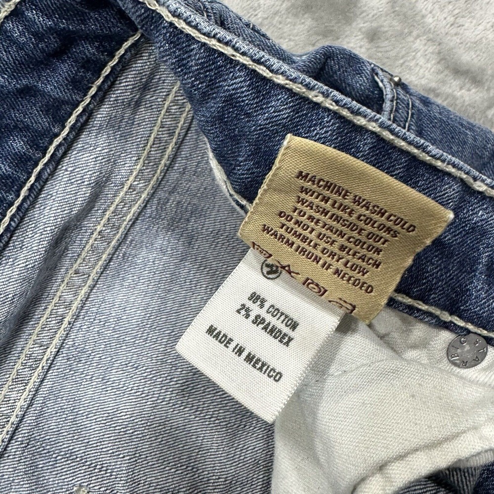 Big Star Jeans Womens 31 Blue Rikki Low Rise Fit Cropped Medium Wash Denim Logo - Picture 8 of 11